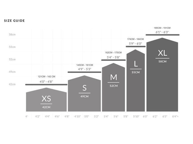 6KU Fixie / sinkula Barcelona size chart