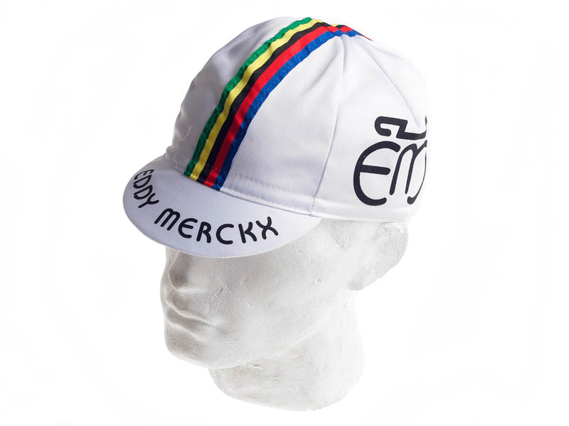 Pyöräilylippis Eddy Merckx etuviistosta