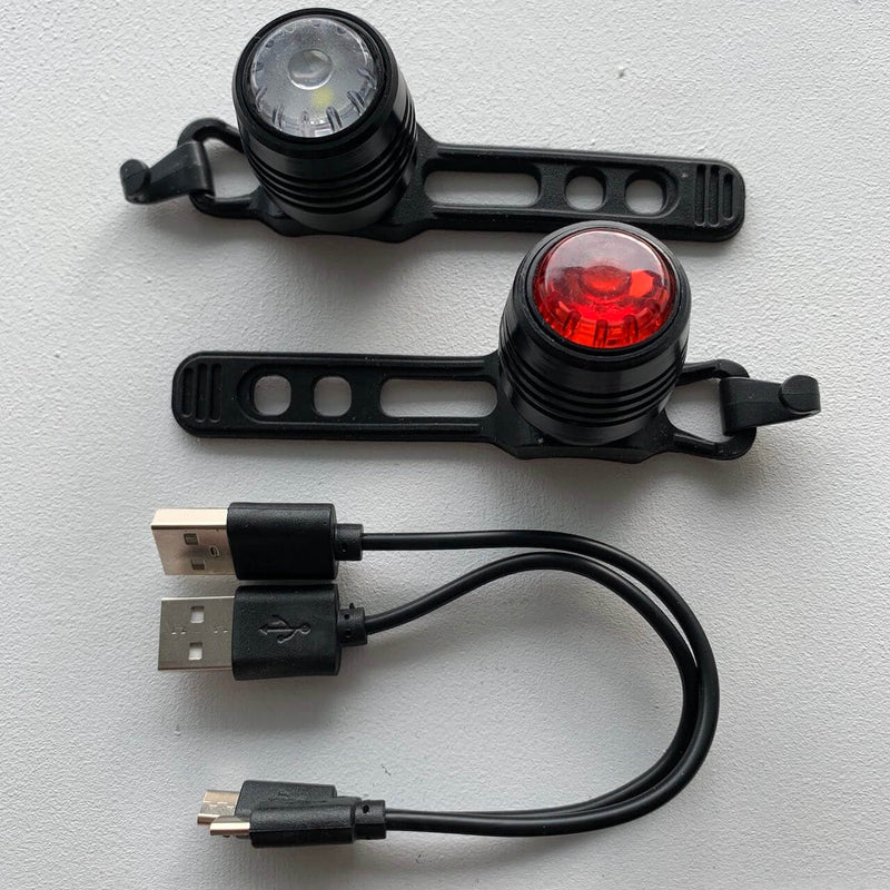 Shroom Twin Moon USB polkupyörän valot - etuvalo, takavalo ja mukana tulevat USB latausjohdot